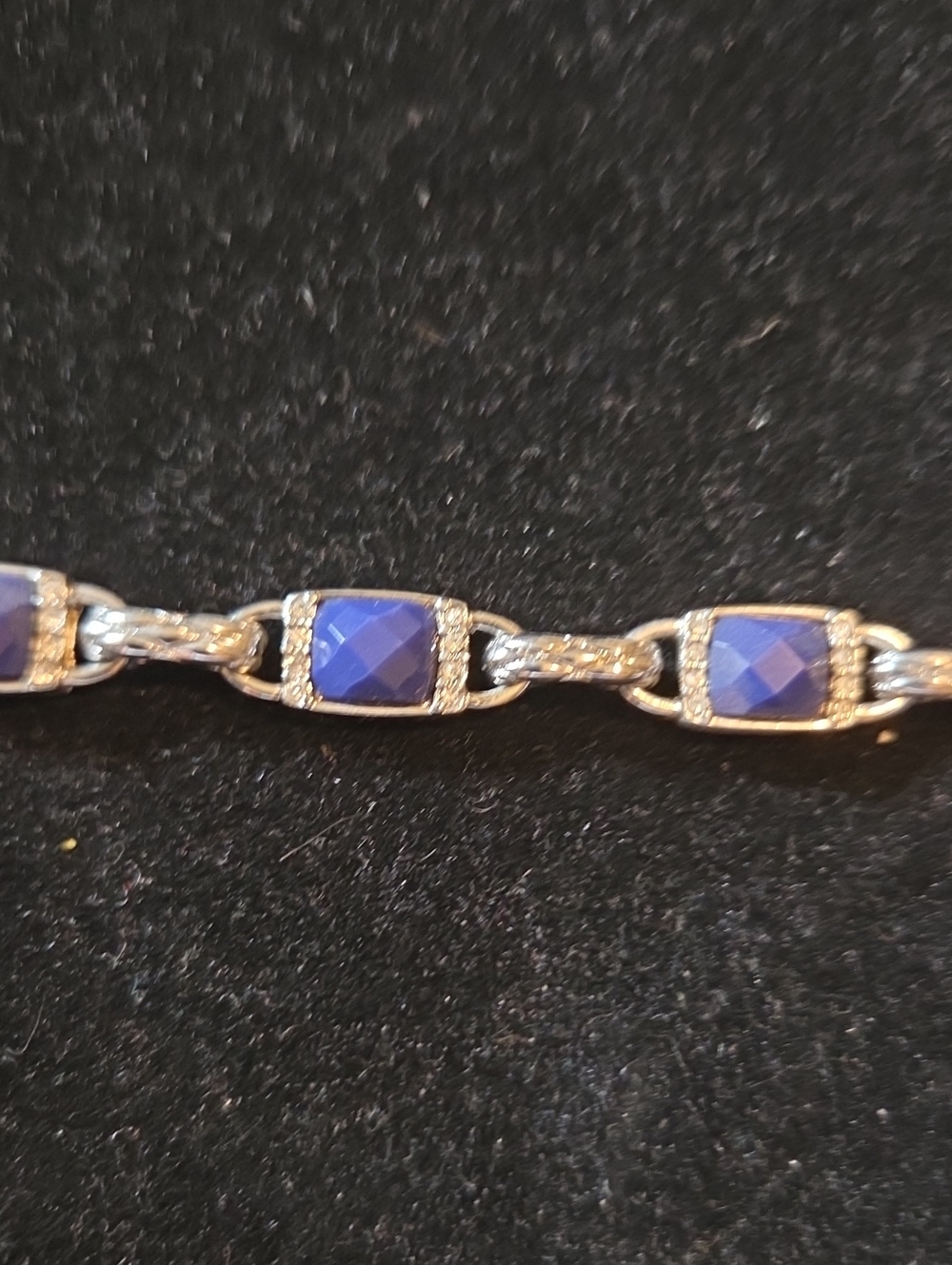 Lia Sophia Silver Tone Bracelet with Blue Gemstones - Picture 3 of 6